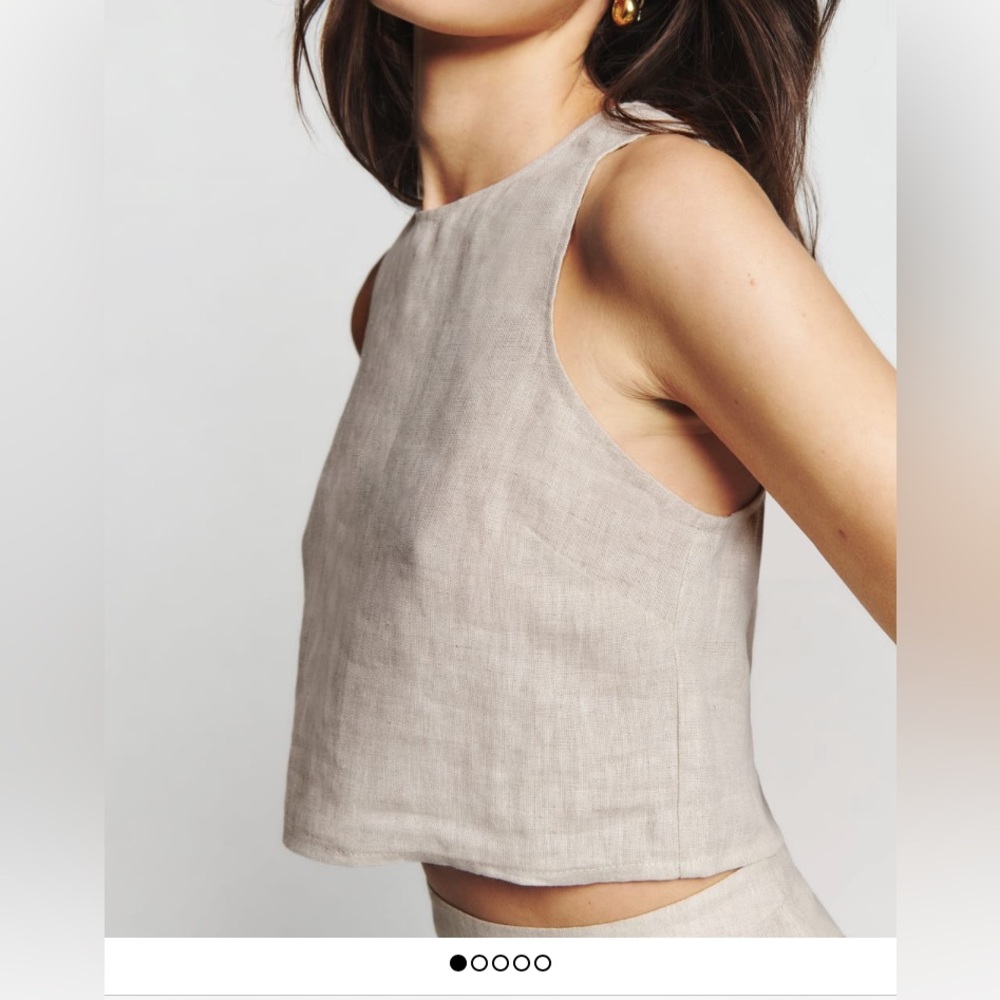 Reformation Jacinta Linen Top